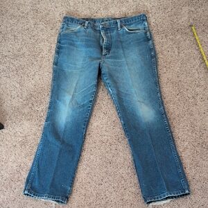 Wrangler Men's Straight Blue Jeans 38 X 30